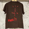 Travis Scott Jordan Brown Red T-Shirt Sz M