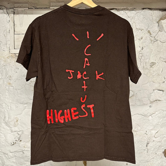 Travis Scott Jordan Brown Red T-Shirt Sz M