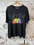 Amiri Playboy Rainbow Black T-shirt Sz L