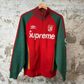 Supreme Umbro Zip Up Sweater Red Sz M