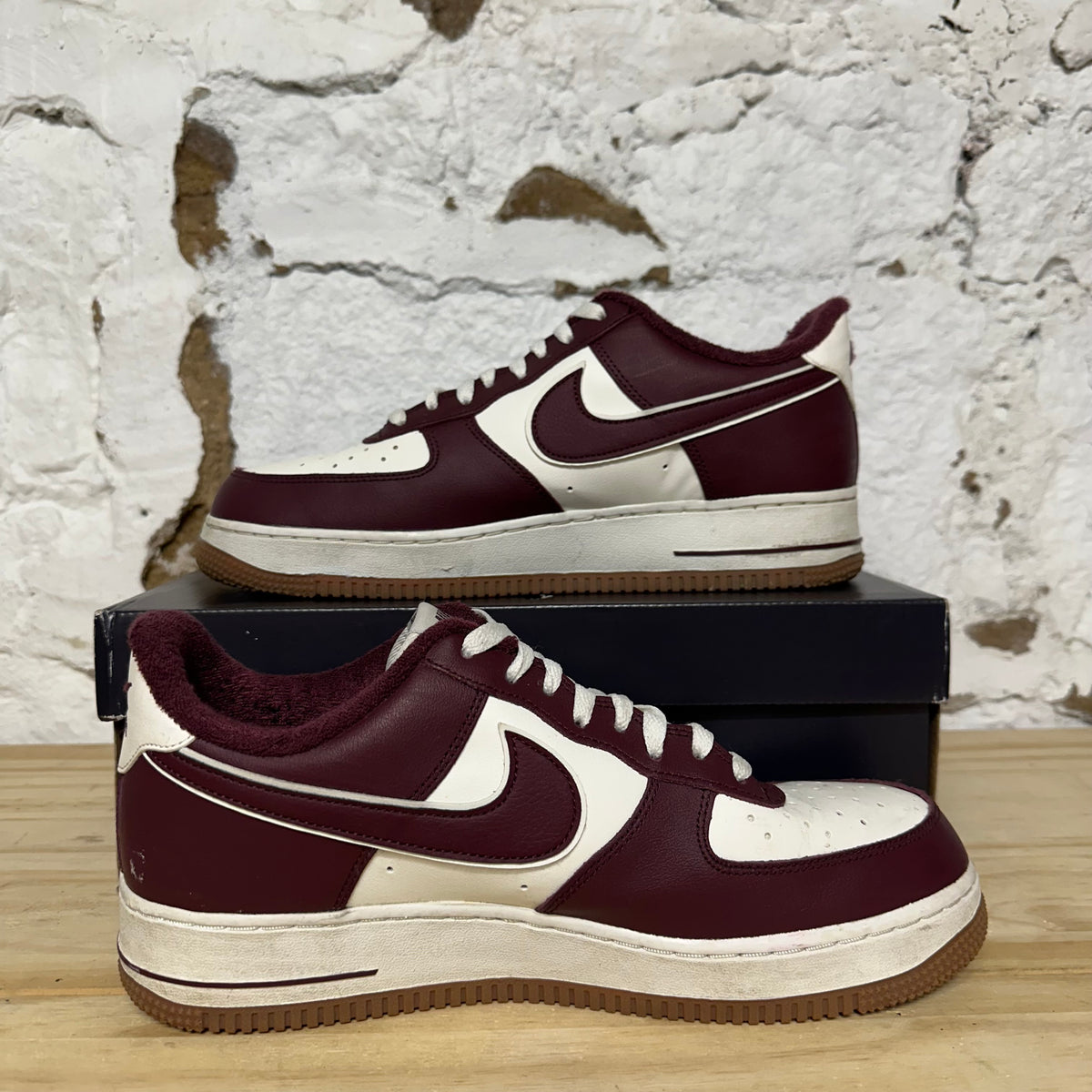Nike Air Force 1 Low College Pack Night Maroon Sz 10
