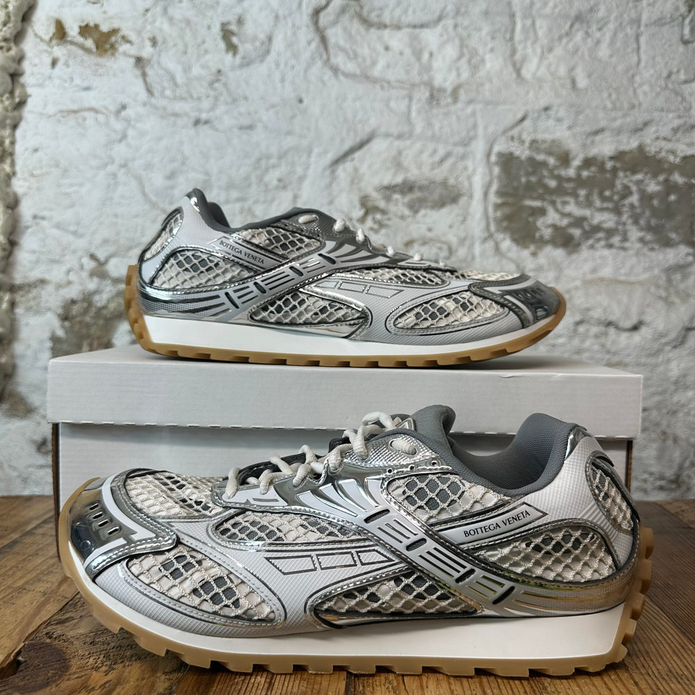 Bottega Veneta Silver White Orbit Sneaker Sz 12 (45)