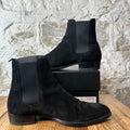 Saint Lauyrent Black Suede Wyatt Boot Sz 9 (42)