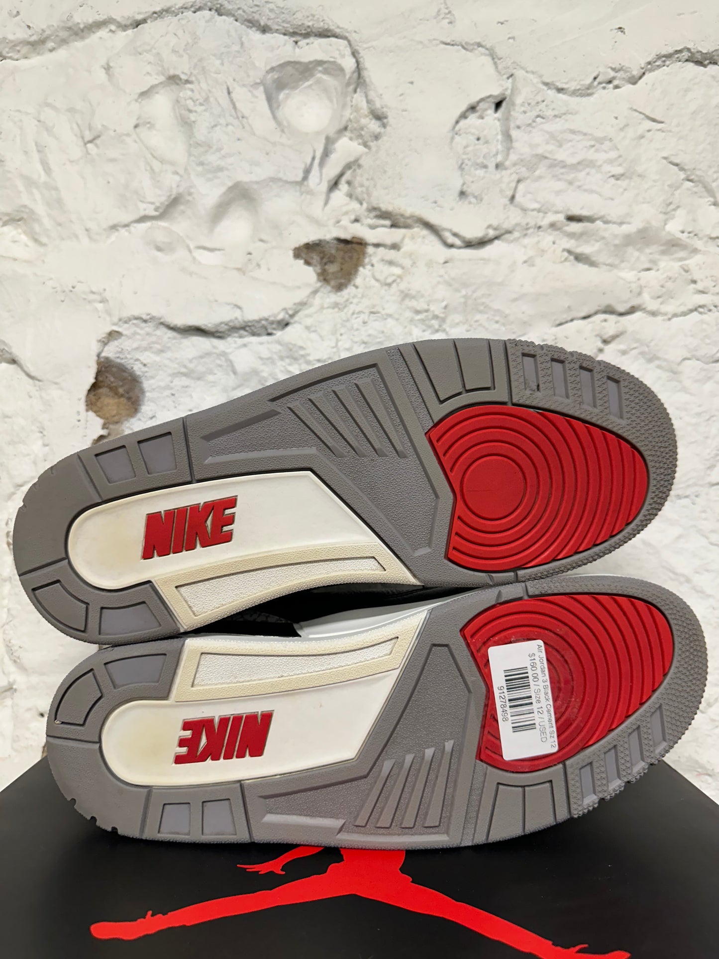 Air Jordan 3 Black Cement Sz 12