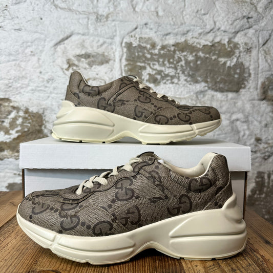 Gucci Rhyton Beige GG Monogram Sneaker Sz 8.5