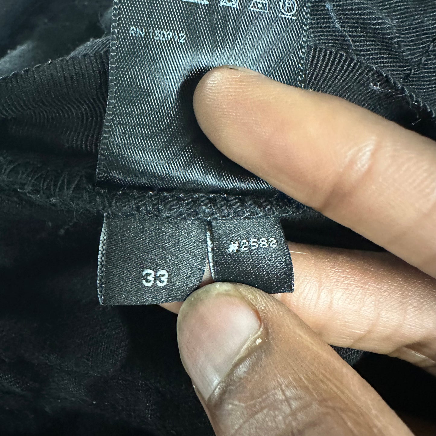 Amiri MX1 Brown Suede Black Denim Jeans Sz 33