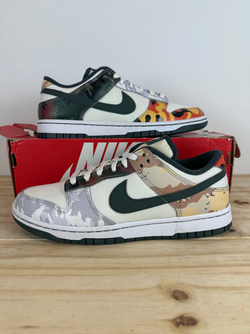 Nike Dunk Low Sail Multi-Camo Sz 8.5