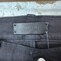 Amiri White AM Stripe Black Denim Jeans Sz 33