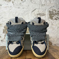 Lanvin Curb Blue Black Lace Gray Sneaker Sz 10 (43)
