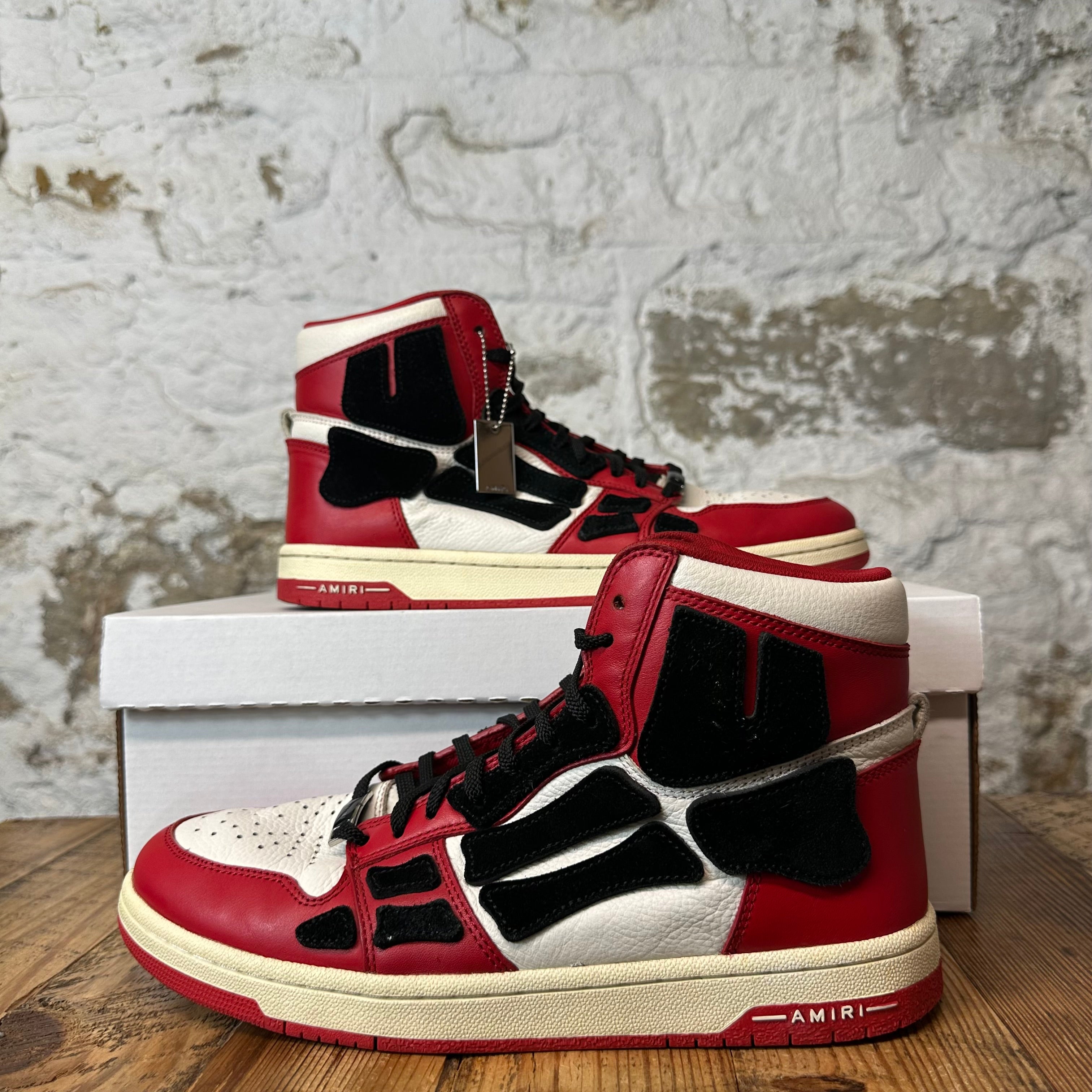 Amiri High Black Skeleton Red White Sneaker Sz 9 (42)