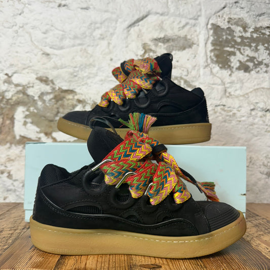 Lanvin Curb Multicolor Lace Black Sneaker Sz 8 (41)