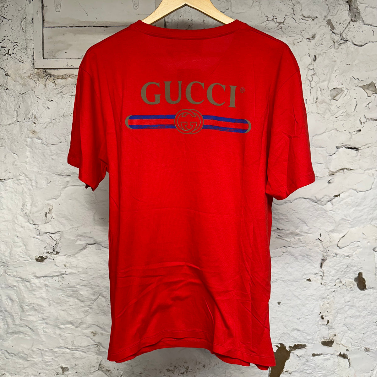 Gucci Back Logo T-Shirt Red Sz XL