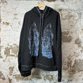 Who Decides War Blue Stained Glass Black Hoodie Sz XXXL