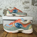 Chanel CC Orange Blue Green Sneaker Sz 6 (38.5)