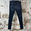 Amiri MX1 Red Suede Faded Black Denim Jeans Sz 29
