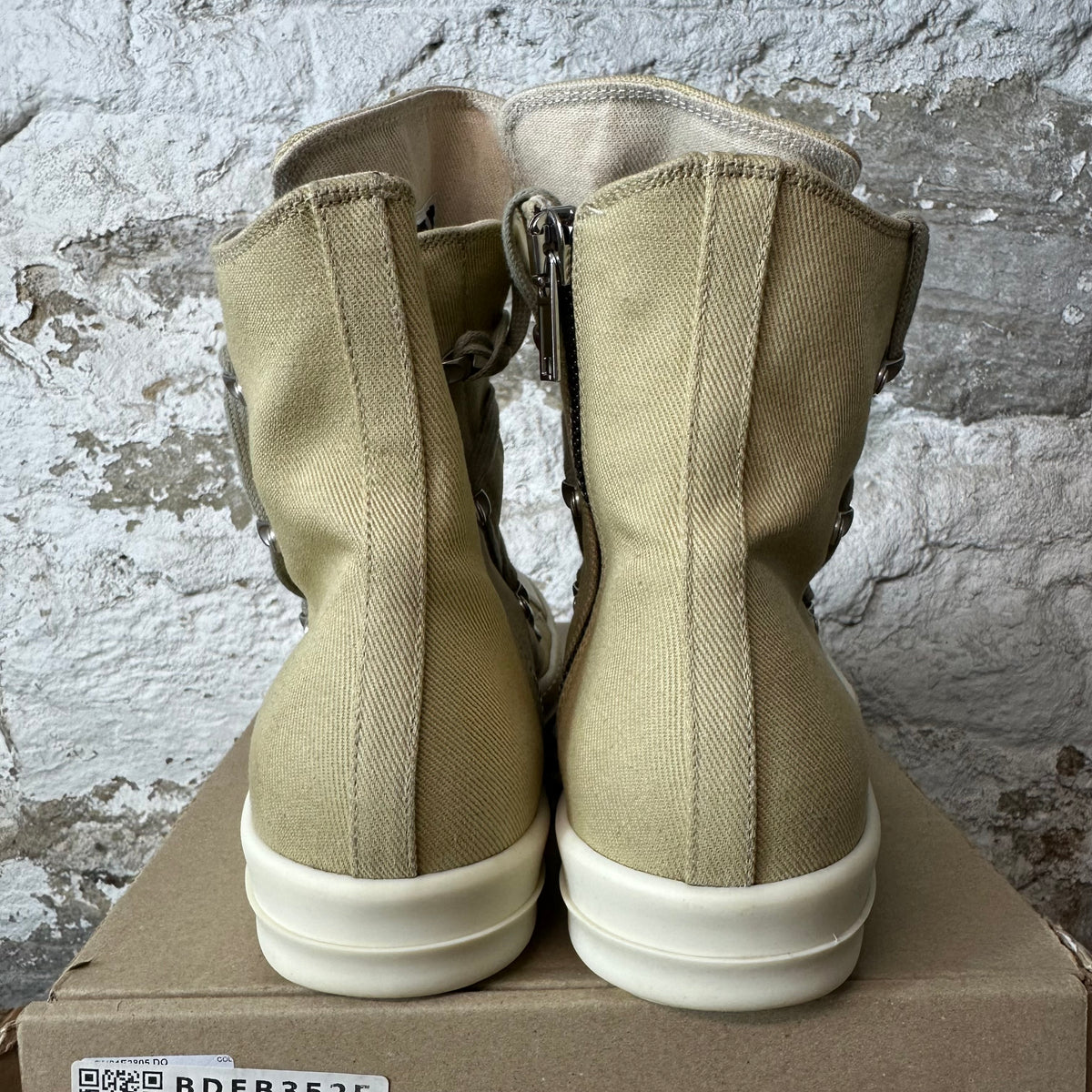 Rick Owens High Hexa Lace Parchment Milk Sneaker Sz 9 (42)