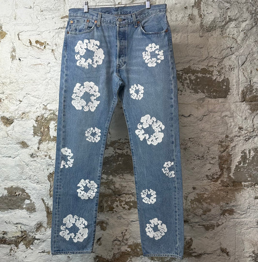 Denim Tears White CW Blue Denim Jeans Sz 34