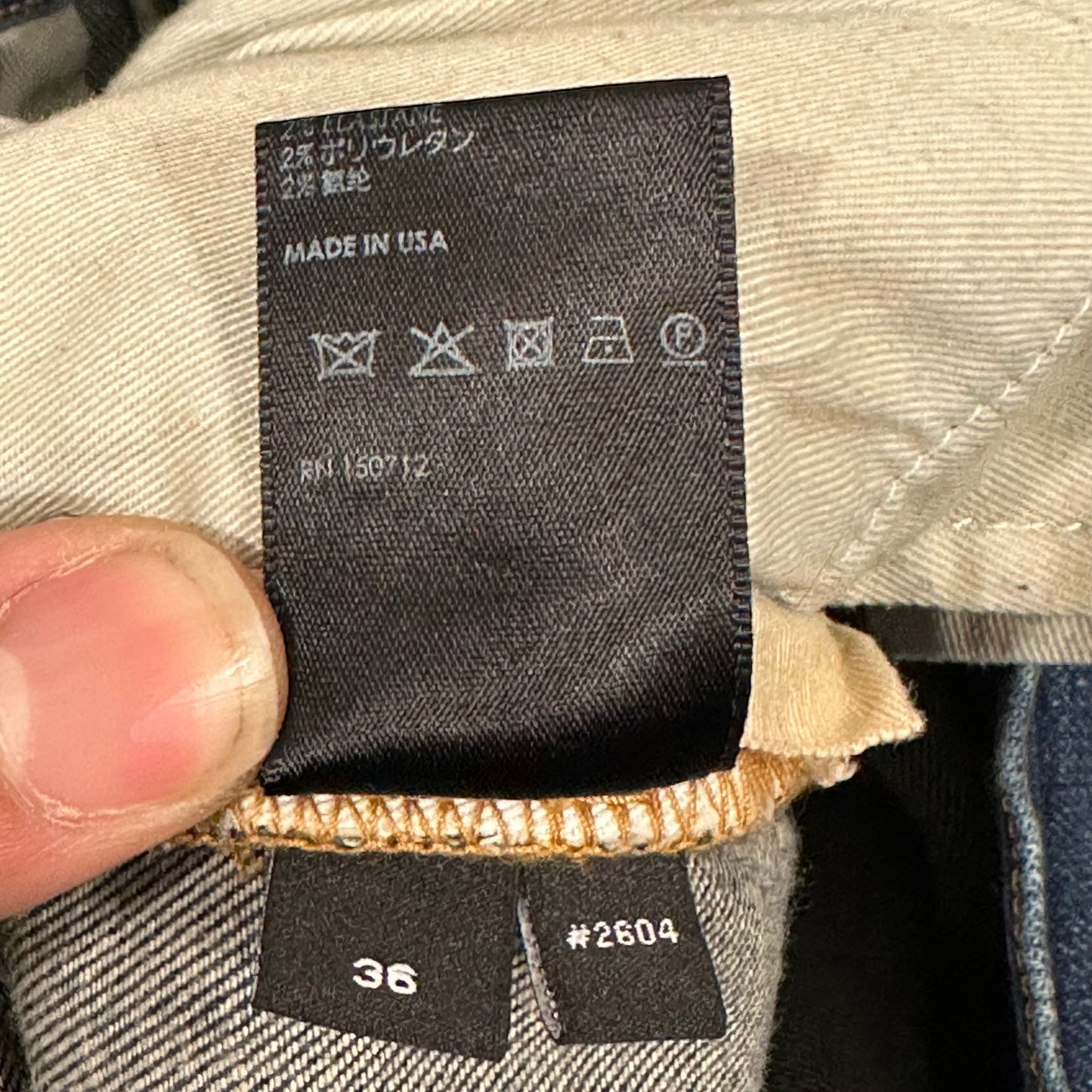 Amiri Knee Rip Shotgun Dark Blue Denim Jeans Sz 36