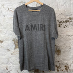 Amiri Gray Spellout T-shirt Sz M
