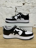 Bapesta Black White Sz 9