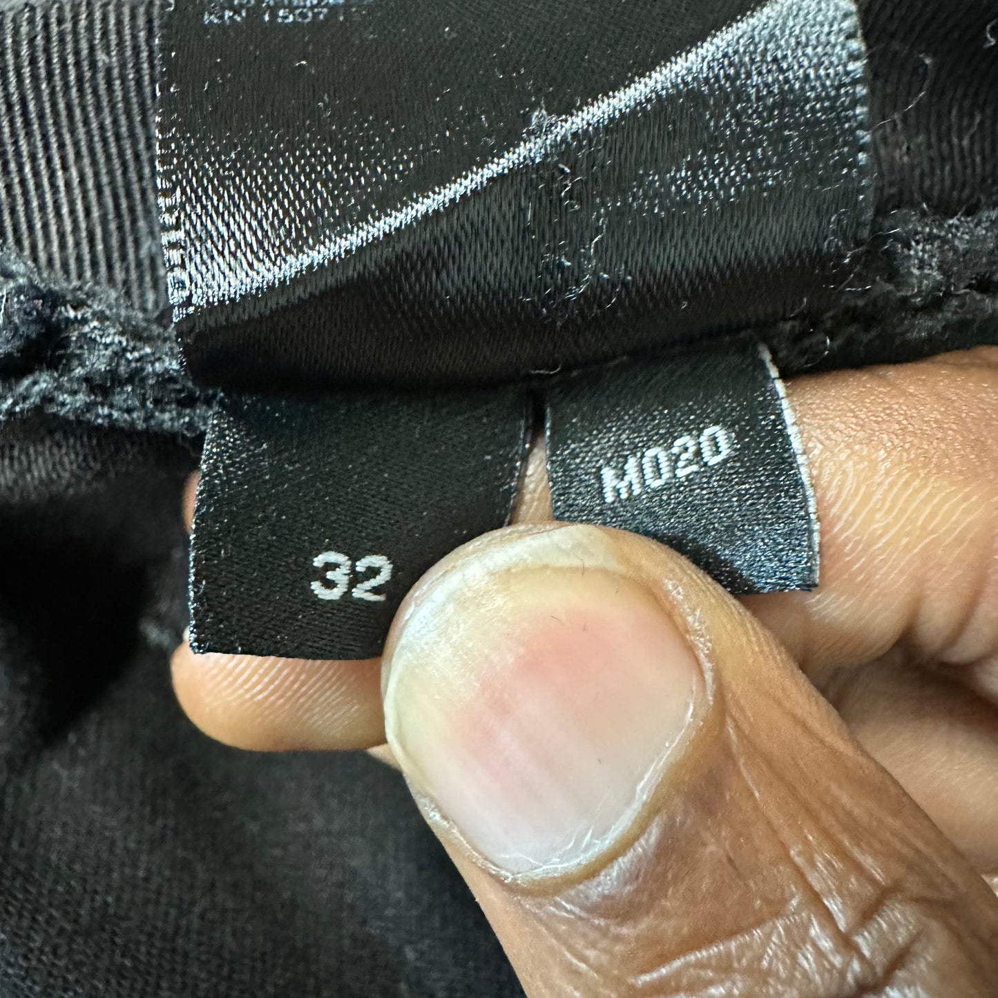 Amiri MX1 Black Leather Black Denim Jeans Sz 32