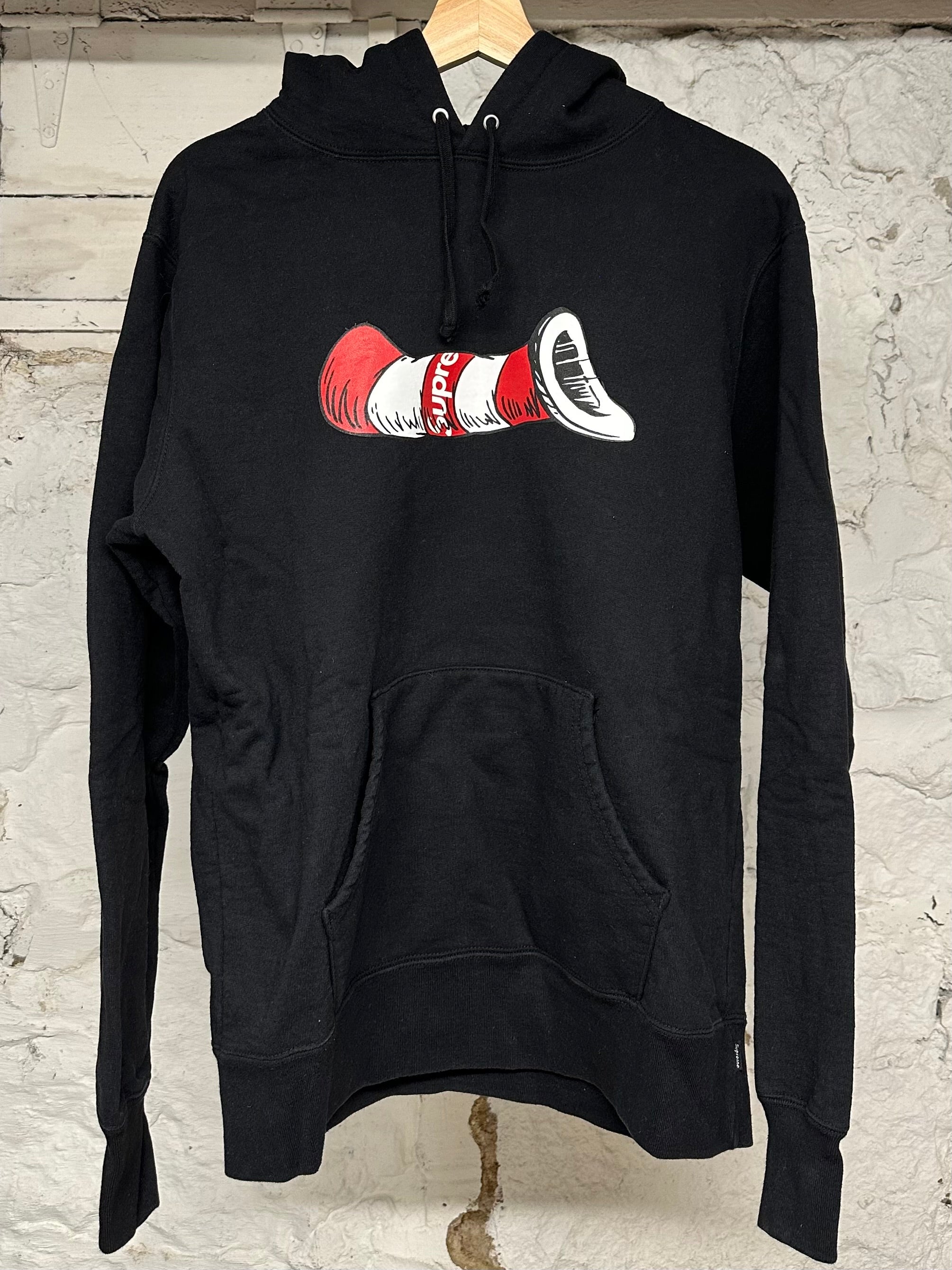 Supreme Cat in The Hat Black Hoodie Sz M