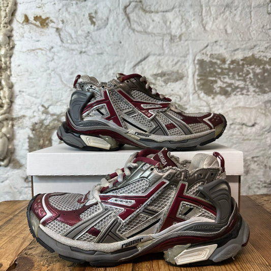 Balenciaga Runner Maroon Grey Sneaker Sz 8 (41)