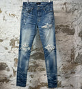 Amiri MX1 Sky Blue Cream Blue Denim Jeans Sz 31