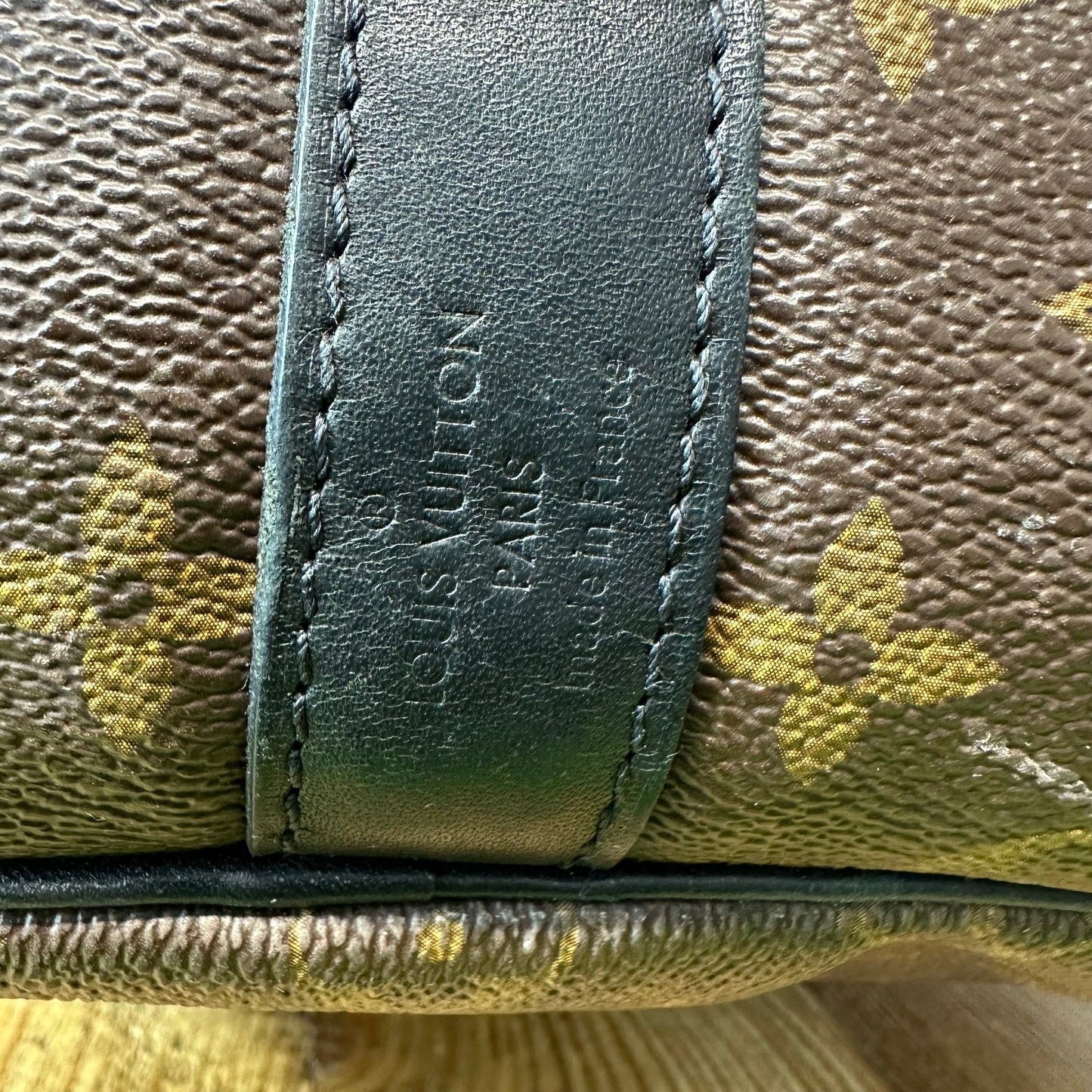 Louis Vuitton Monogram Macassar Keepall Bandouliere Sz 55