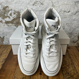 Prada Milano White Leather High Sneaker Sz 7 No Box