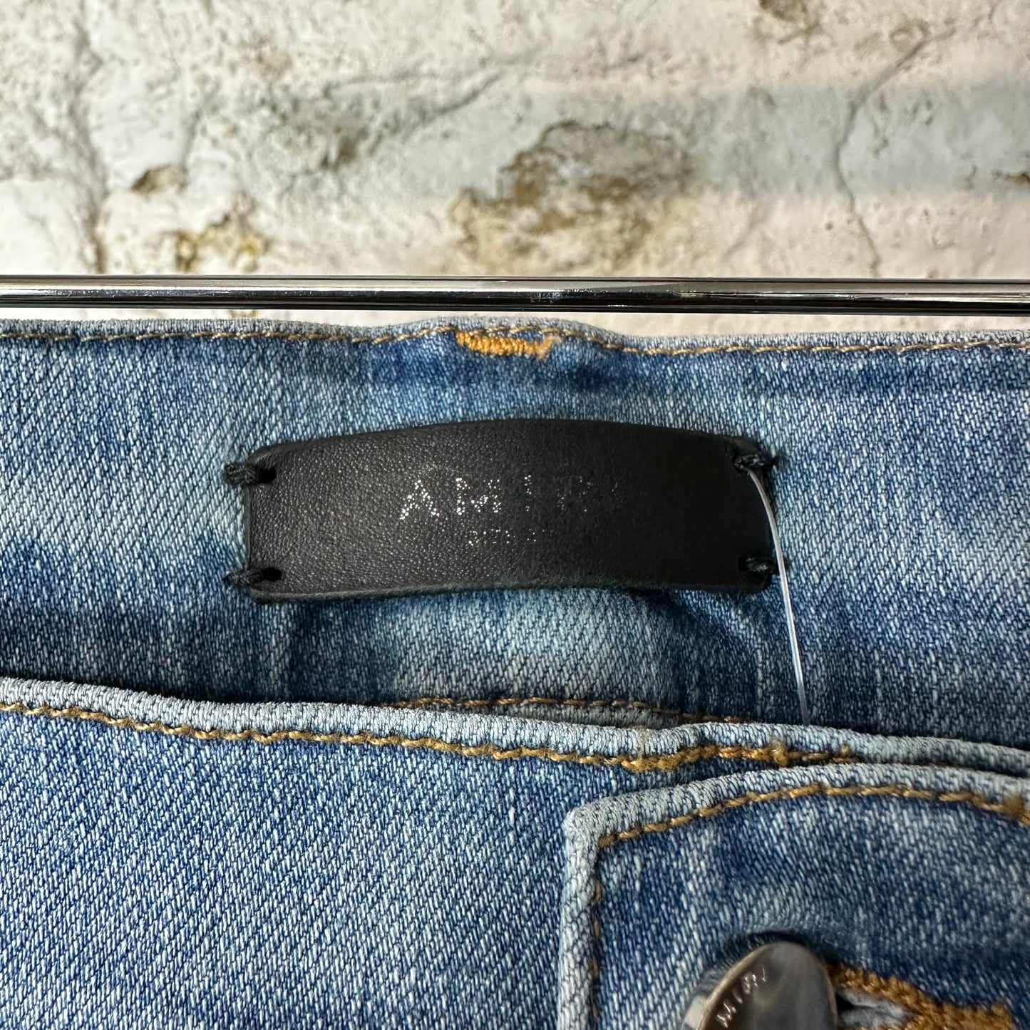 Amiri Plain Blue Denim Jeans Sz 38