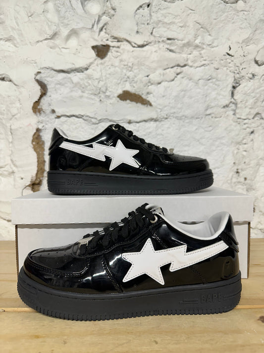 Bape Bapesta Black Patent Leather Sz 6.5