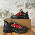 Burberry Arthur Tan Plaid Red Black Sneaker Sz 7 (40)