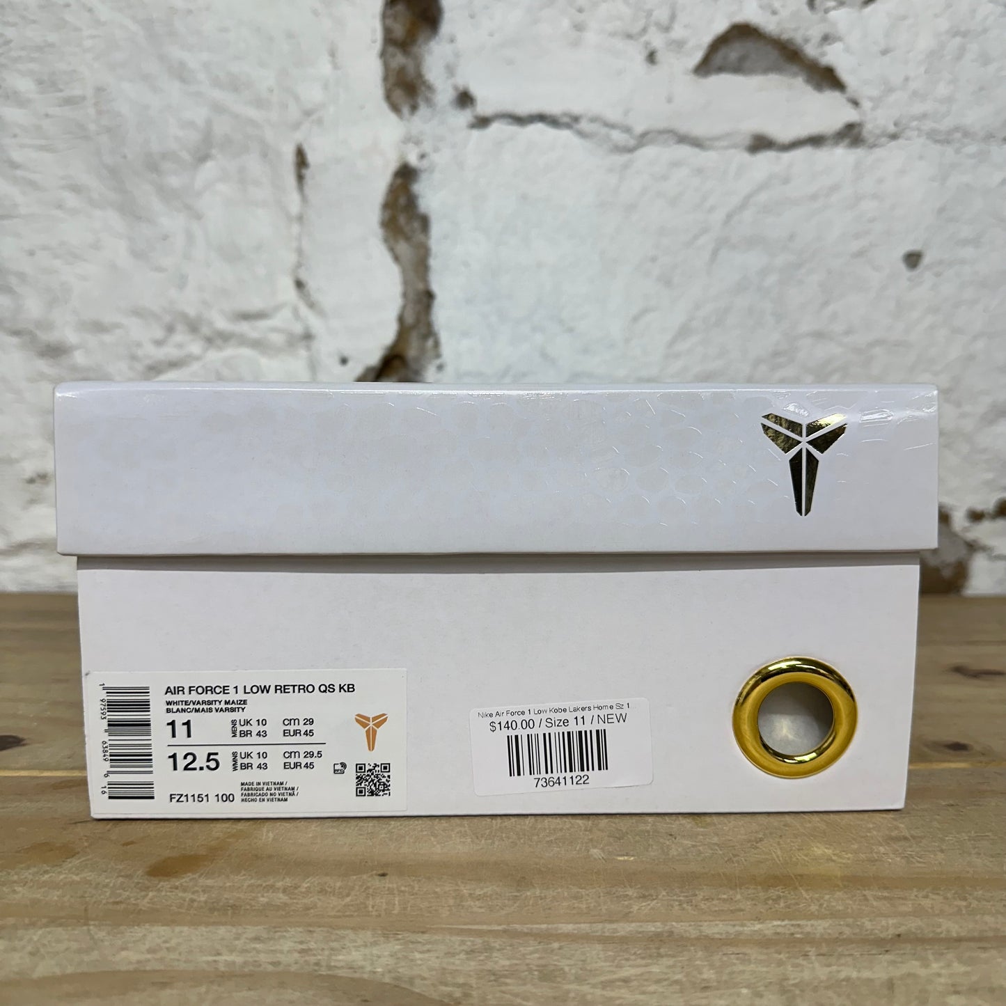 Nike Air Force 1 Low Kobe Lakers Home Sz 11 DS