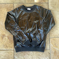 Saint Laurent Black Waxed Crewneck Sz XS