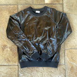 Saint Laurent Black Waxed Crewneck Sz XS