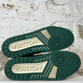 Louis Vuitton Green White Trainer Sneaker Sz 11.5 (10LV)