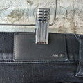 Amiri MX1 Black White Woven Black Denim Jeans Sz 36