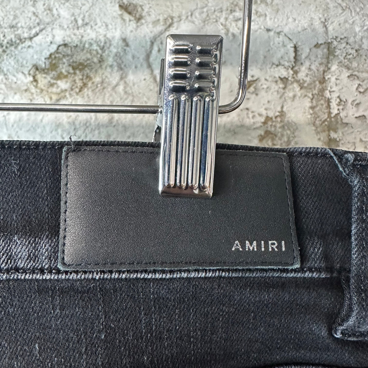 Amiri MX1 Black White Woven Black Denim Jeans Sz 36