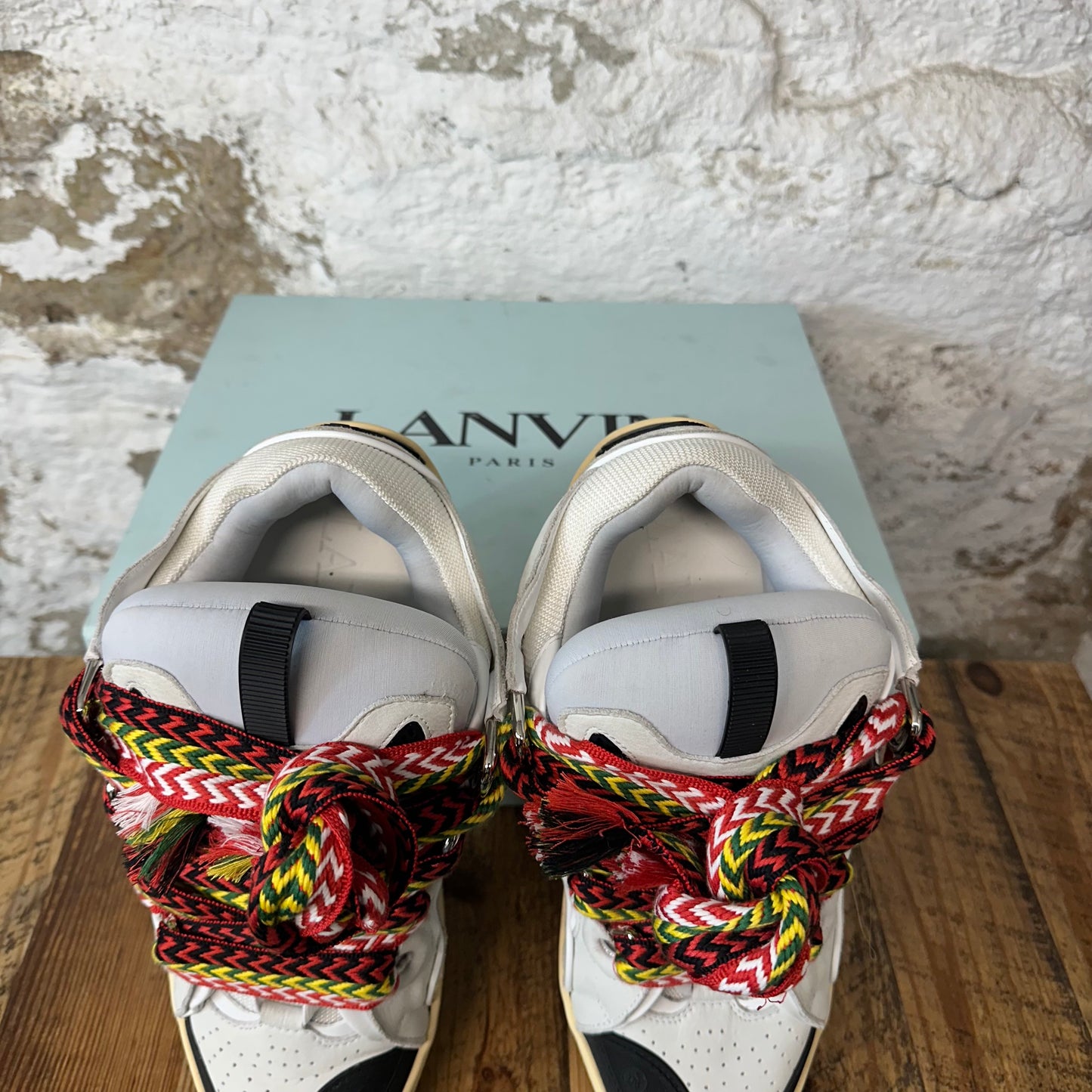 Lanvin Curb Multicolor Lace Gray Sneaker Sz 12 (45)
