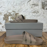 Balenciaga Gray Brown Rubber Slide