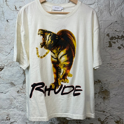 Rhude Tiger T-shirt Cream Sz S