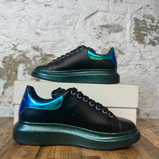 Alexander Mcqueen Iridescent Tab Black Sneaker Sz 7 (40)