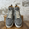 Christian Louboutin High Grey Linen White Sneaker Sz 10.5 (43.5)