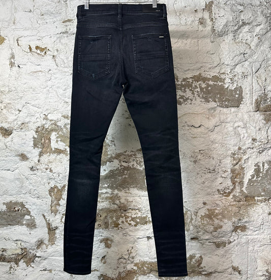 Amiri Mx1 Red Tie Dye Black Denim Jeans Sz 30