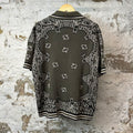 Amiri White Paisley Polo Shirt Olive Sz M