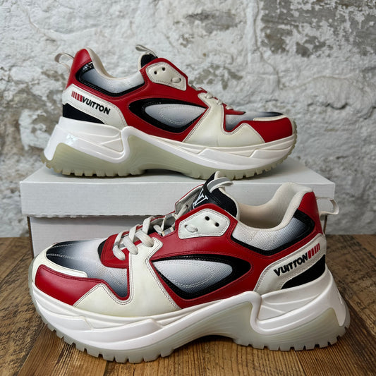 Louis Vuitton Red Black White Pulse Sneaker Sz 10 (8.5LV) No Box