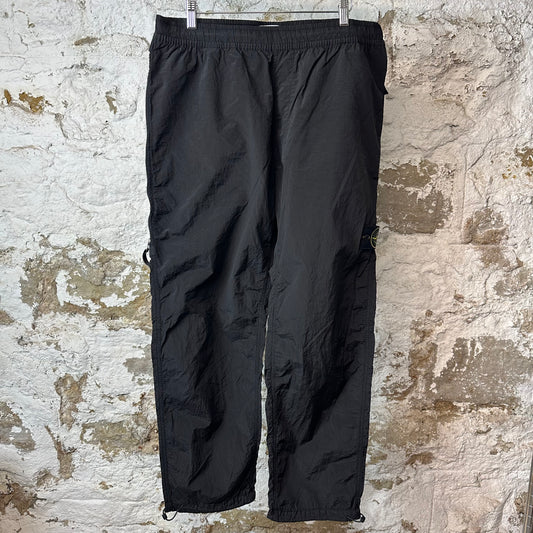 Stone Island Pantalone Regular Nylon Pants Black Sz 36 DS