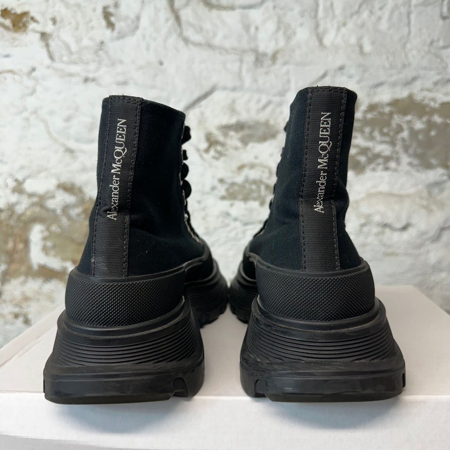 Alexander McQueen Triple Black Tread Boot Sz 4.5 (36.5)