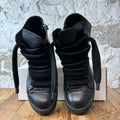 Rick Owens High Jumbo Lace Triple Black Sneaker Sz 6.5 (39)